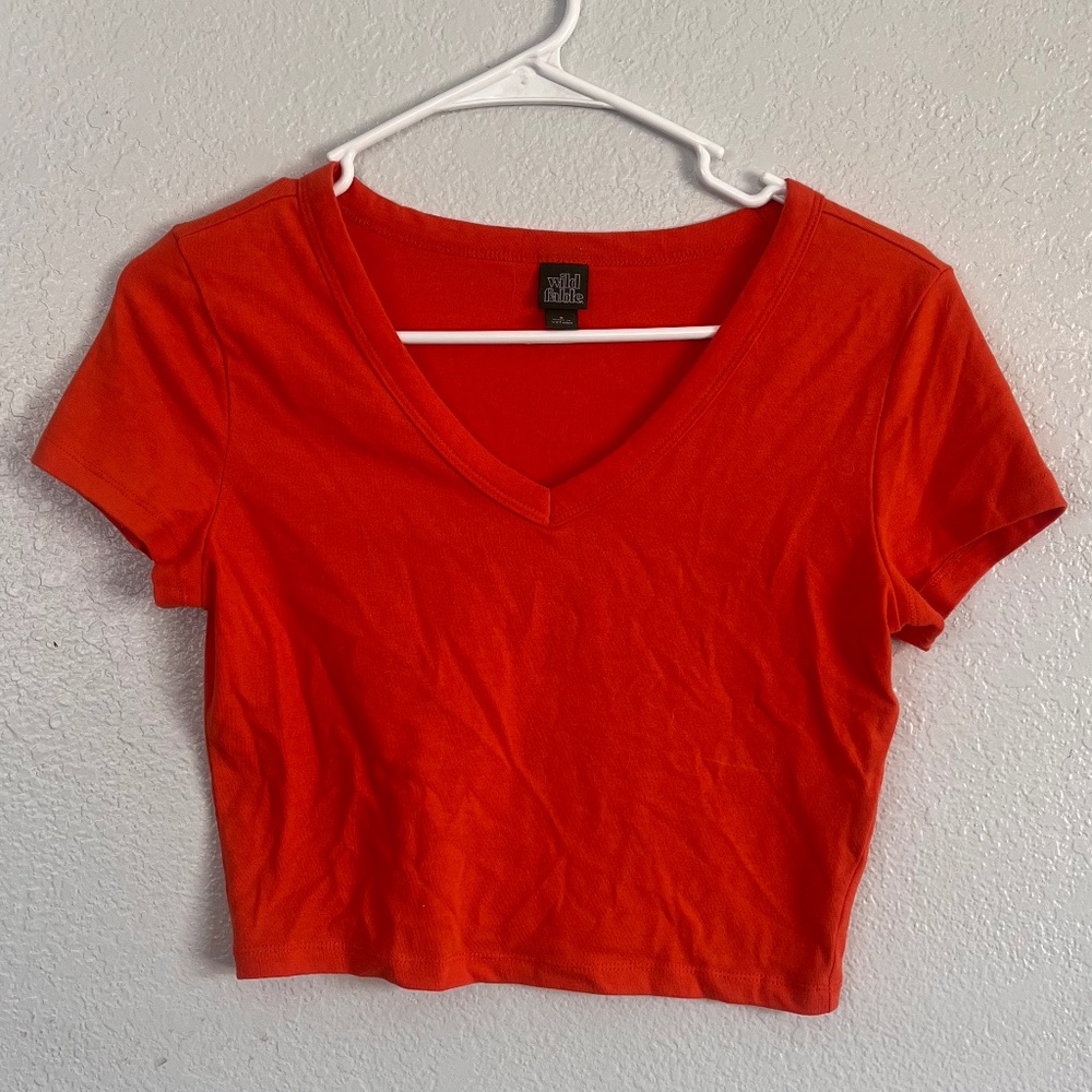 Small Orange Wild Fable Crop Top